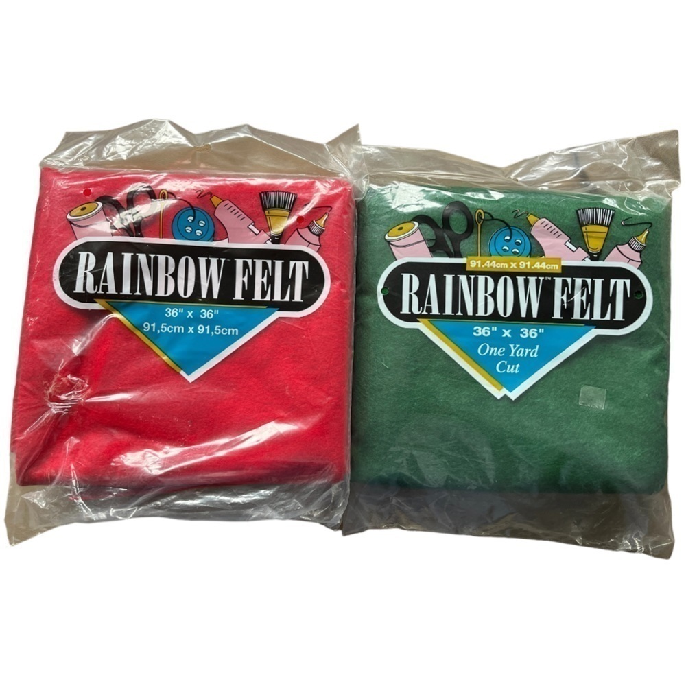 Red & Green Felt (1 Yard each)